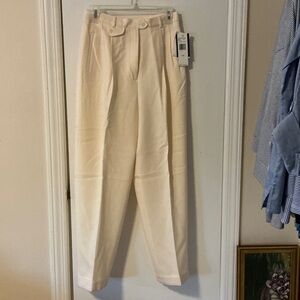 NWT Lauren Ralph Lauren Cream Wool Trousers 10P
